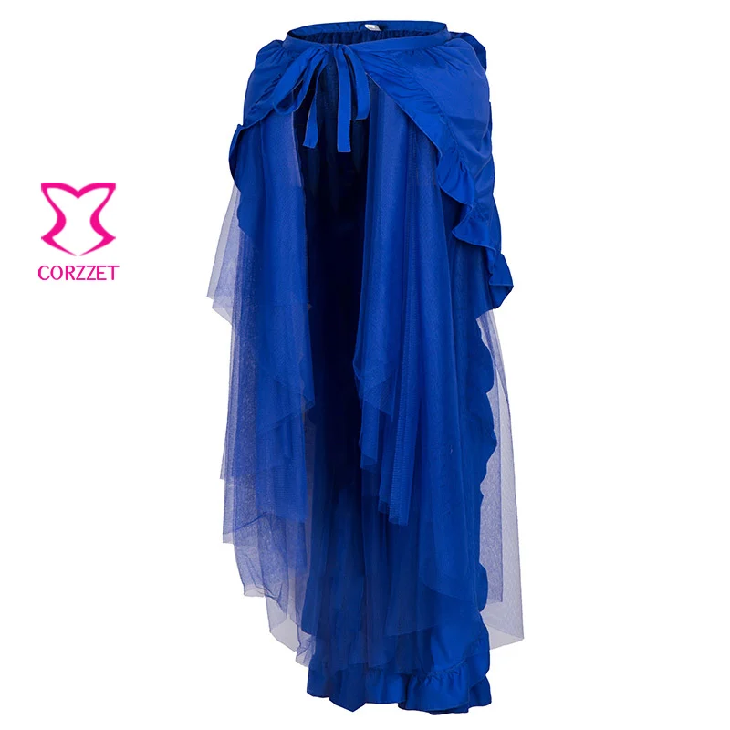 Готическая Бохо плиссированная юбка со шнуровкой и оборками из хлопка тюля в
