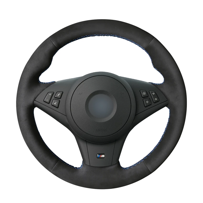 Hand-stitched Black Suede Handsewing Car Steering Wheel Cover for BMW M5 E60 E61 (Touring) M6 E63 E64 2005 2006 2007 2008-2010
Hand-stitched Black Suede Handsewing Car Steering Wheel Cover for BMW M5 E60 E61 (Touring) M6 E63 E64 2005 2006 2007 2008-2010