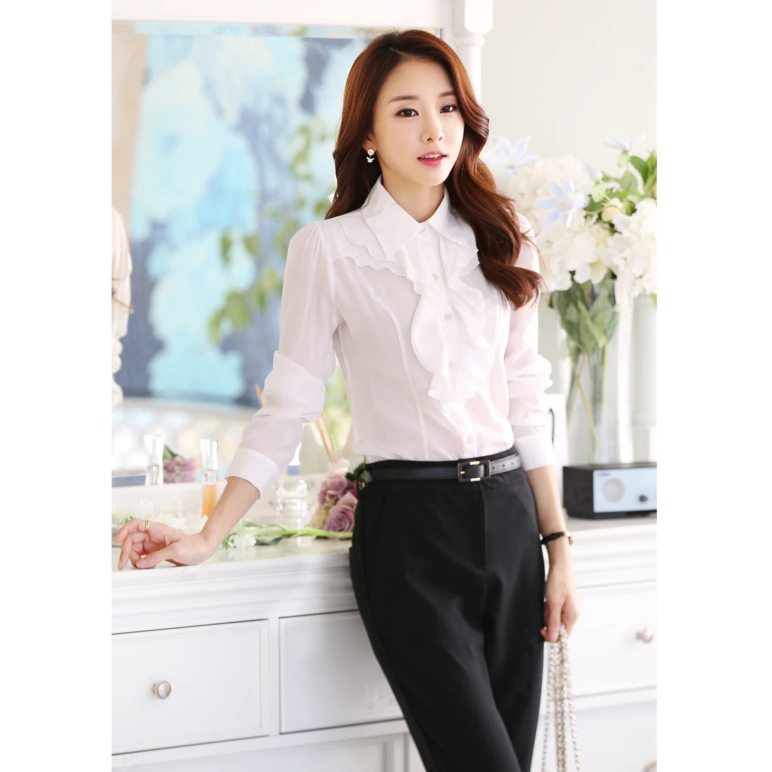 Fanco White Blouse Fashion Female Full Sleeve Casual Shirt Elegant Ruffled Collar Office Lady Tops Women Wear
Fanco White Blouse Fashion Female Full Sleeve Casual Shirt Elegant Ruffled Collar Office Lady Tops Women Wear