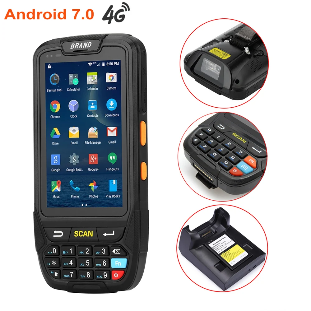 Android 7.0 4G Handheld Computer POS Data Terminal Printer Wifi Bluetooth UHF NFC RFID Reader PDA Barcode Scanner with Display
Android 7.0 4G Handheld Computer POS Data Terminal Printer Wifi Bluetooth UHF NFC RFID Reader PDA Barcode Scanner with Display