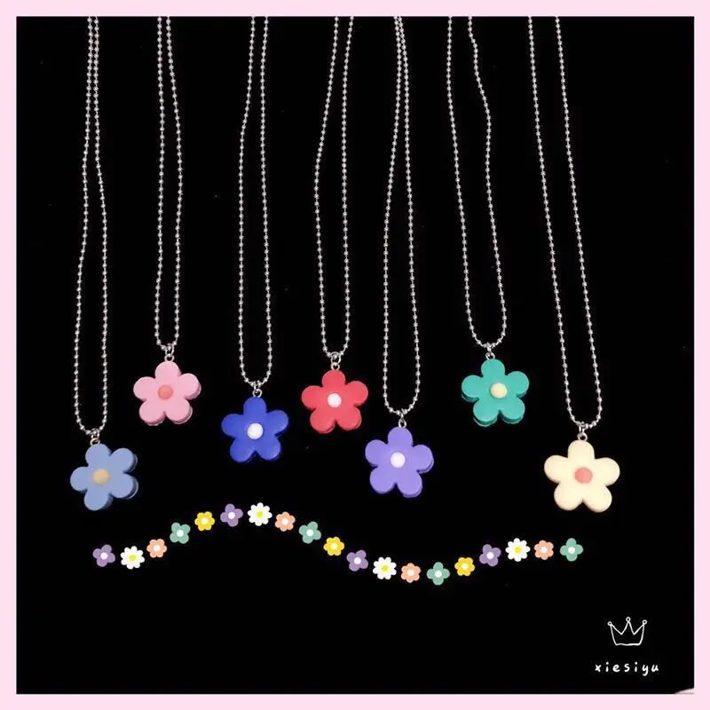 New 1pc INS Colorful Macarons Cute Flowers Stainless Steel Necklace Sweet Charm Pendant Girl Daily Jewelry Party Birthday Gift
New 1pc INS Colorful Macarons Cute Flowers Stainless Steel Necklace Sweet Charm Pendant Girl Daily Jewelry Party Birthday Gift