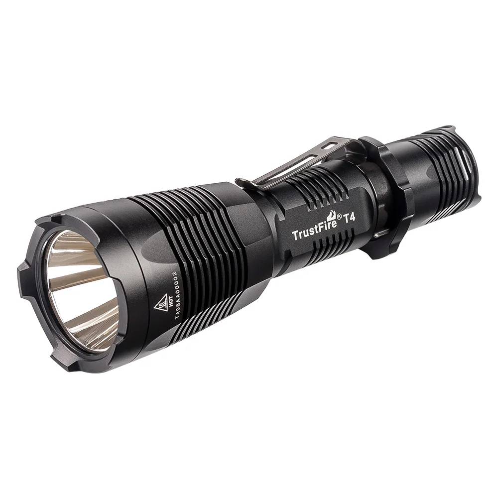 

2021 TrustFire T4 LED Flashlight 5 Modes CREE XPL-HI-V3 1000lm Tactical Flashlight by Rechargeable 18650 Battery for Camping