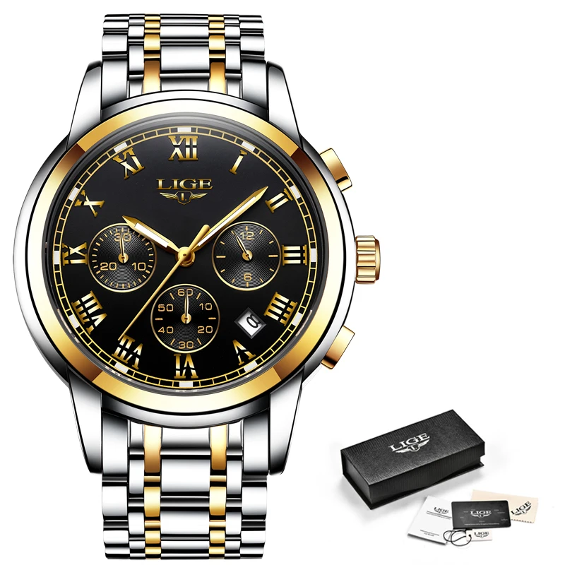 LIGE New Watches Men Top Luxury Brand Chronograph Men Sports Watches Waterproof Full Steel Quartz Men's Watch Relogio Masculino
LIGE New Watches Men Top Luxury Brand Chronograph Men Sports Watches Waterproof Full Steel Quartz Men's Watch Relogio Masculino