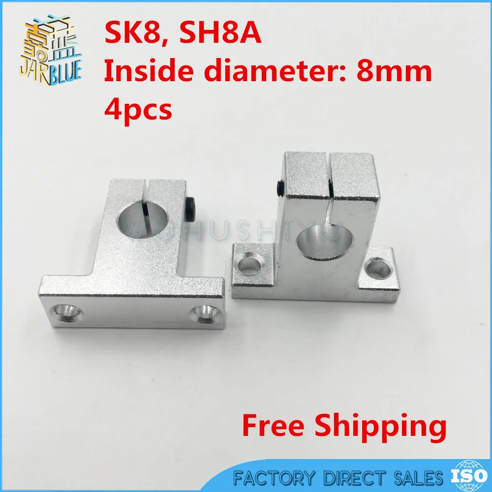 4 pcs/lot SK8 SH8A 8mm linear shaft support 8mm Linear Rail Shaft Support CNC parts
4 pcs/lot SK8 SH8A 8mm linear shaft support 8mm Linear Rail Shaft Support CNC parts