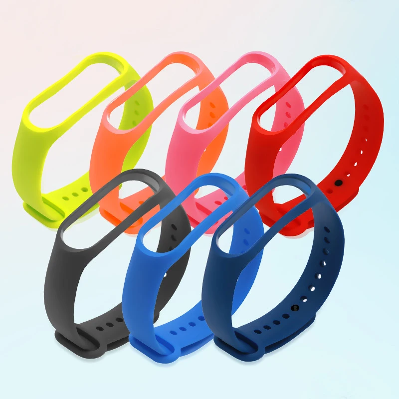 Ремешок силиконовый для Xiaomi Mi Band 3 спортивный браслет наручных часов аксессуары