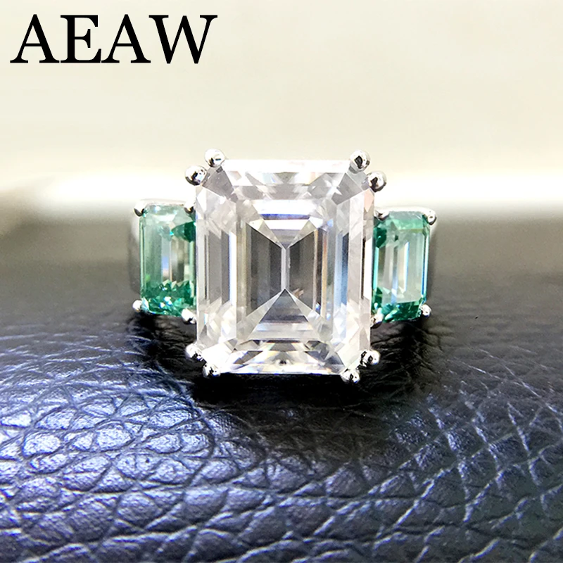 Solid 14K White Gold 8ctw Moissanite Emerald Baguette Ring And green Moissanite Accent luxury Fine gold jewelry for Women
Solid 14K White Gold 8ctw Moissanite Emerald Baguette Ring And green Moissanite Accent luxury Fine gold jewelry for Women