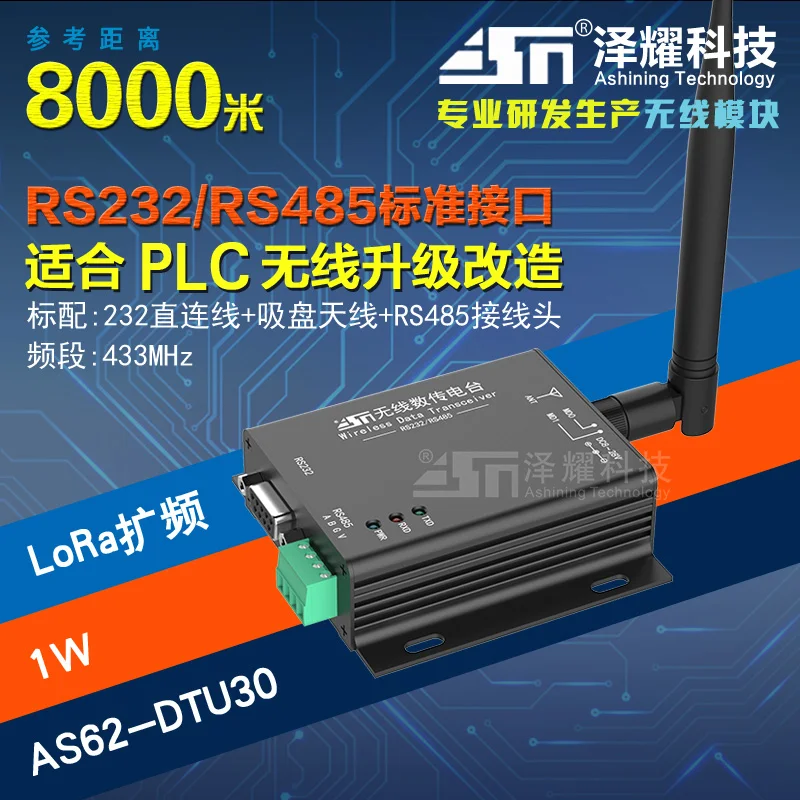 Для беспроводного модуля SX1278/SX1276, | Радио 433 МГц, | Спектр LORA, 8000 метров | RS232 | RS485
Для беспроводного модуля SX1278/SX1276, | Радио 433 МГц, | Спектр LORA, 8000 метров | RS232 | RS485