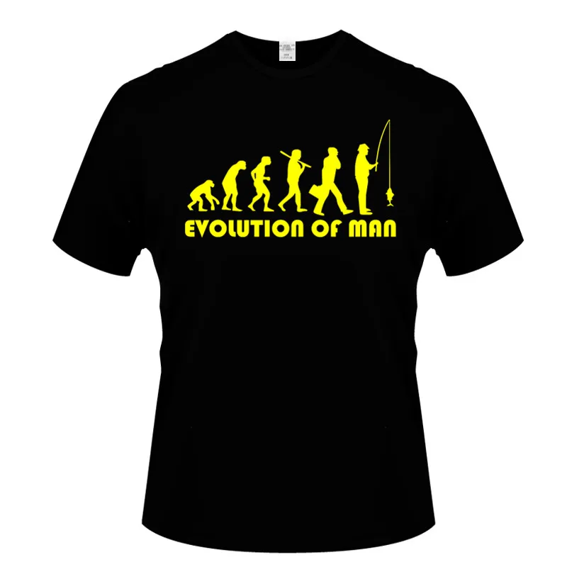 New Fashion Short Sleeve T-shirt evolution of man fisherman Men t shirt O-neck tops men clothes Tee 
New Fashion Short Sleeve T-shirt evolution of man fisherman Men t shirt O-neck tops men clothes Tee