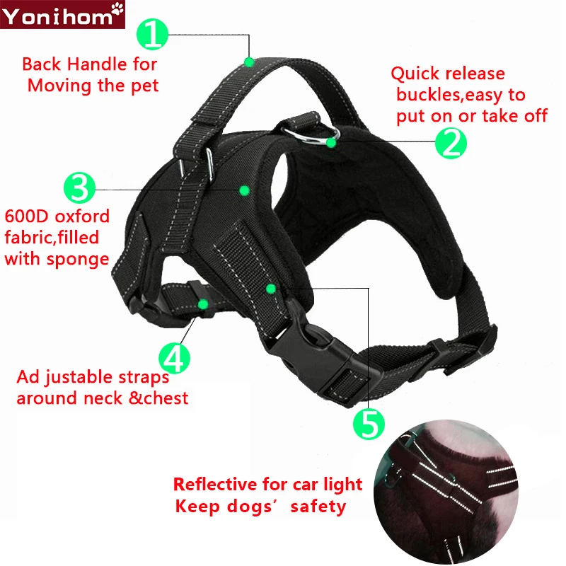 Dog Harness Large Collar K9 Padded Adjustable Large Dog Harness Vest Pet Puppy Collar Perro Grande for Small Medium Large Dogs
Dog Harness Large Collar K9 Padded Adjustable Large Dog Harness Vest Pet Puppy Collar Perro Grande for Small Medium Large Dogs