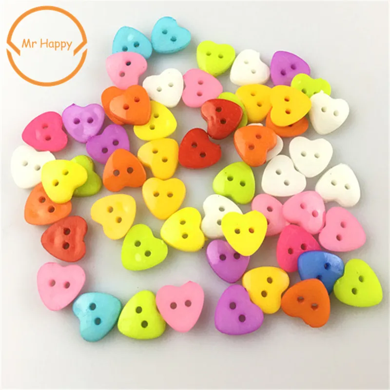 100pcs 11mm Heart Mixed Colors two holes Resin Buttons for Sewing or Scrapbooking
100pcs 11mm Heart Mixed Colors two holes Resin Buttons for Sewing or Scrapbooking