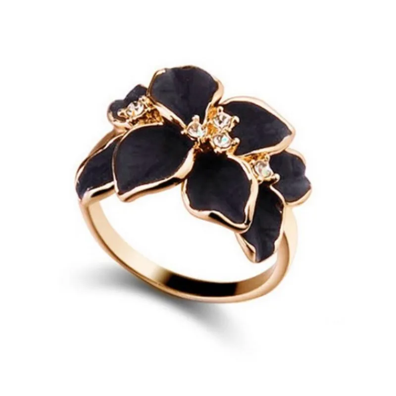 Женское кольцо с цветами и кристаллами 8RD47|fashion rings|ring fashionring ring |