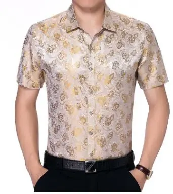 Mens casual Floral Print Short Sleeve silk Shirt | 2018 Brand New Summer Male Single Breasted Fashion Shirt Club Shirt
Mens casual Floral Print Short Sleeve silk Shirt | 2018 Brand New Summer Male Single Breasted Fashion Shirt Club Shirt