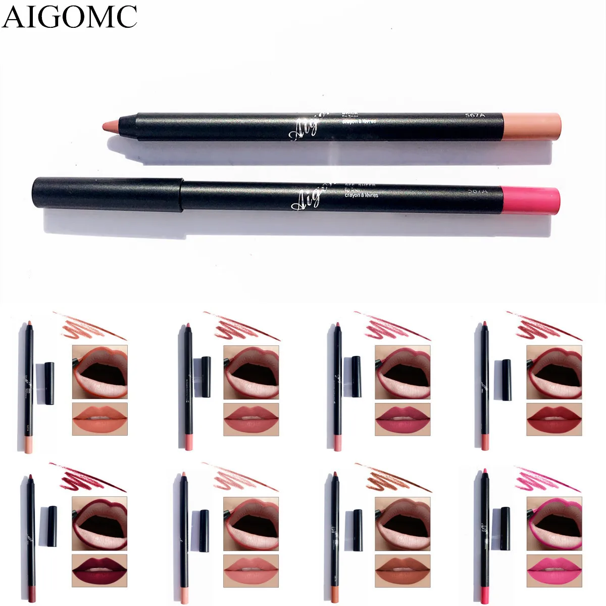 AIGOMC Lip Liner Pencils Makeup maquiagem 1pcs Colorful Matte Waterproof Long Lasting Lips Cosmetics Make Up Lip Liner Pen
AIGOMC Lip Liner Pencils Makeup maquiagem 1pcs Colorful Matte Waterproof Long Lasting Lips Cosmetics Make Up Lip Liner Pen