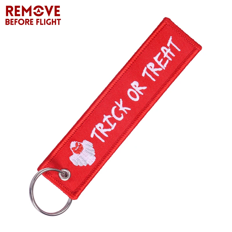 Key Ring Car Keychain Halloween TRICK OR TREAT chaveiro Para Carro Motorcycle Key Chains Awesome Ghost Pattern Red Woven Tag
Key Ring Car Keychain Halloween TRICK OR TREAT chaveiro Para Carro Motorcycle Key Chains Awesome Ghost Pattern Red Woven Tag