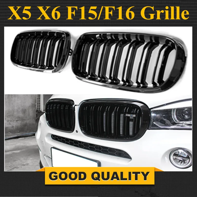 Пара 14 -16 для BMW X5 F15 X6 F16 2014 2015 2016, передняя решетка с двумя планками, глянцевая черная отделка
Пара 14 -16 для BMW X5 F15 X6 F16 2014 2015 2016, передняя решетка с двумя планками, глянцевая черная отделка