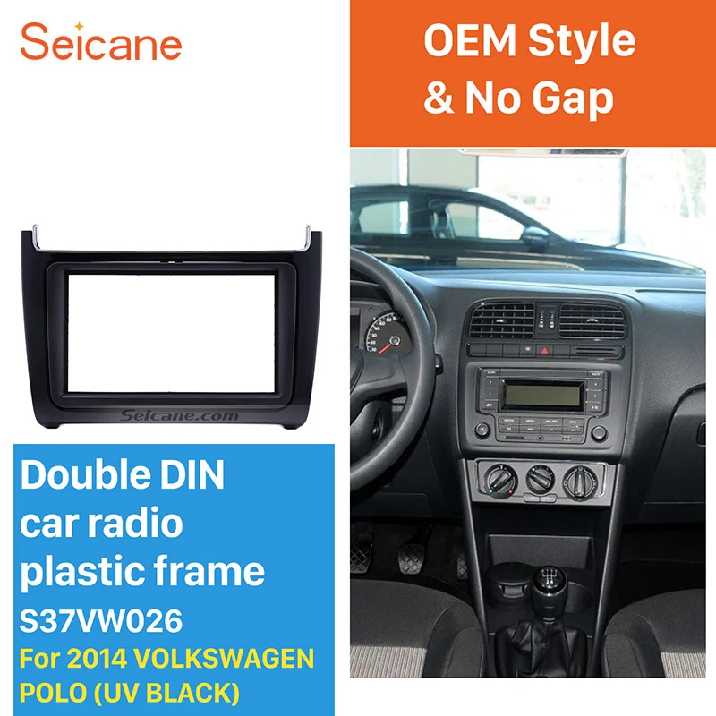 Seicane Double Din Car Radio Fascia UV Black Stereo Panel for 2014 Volkswagen Polo DVD GPS Audio Player Trim Installation Bezel
Seicane Double Din Car Radio Fascia UV Black Stereo Panel for 2014 Volkswagen Polo DVD GPS Audio Player Trim Installation Bezel