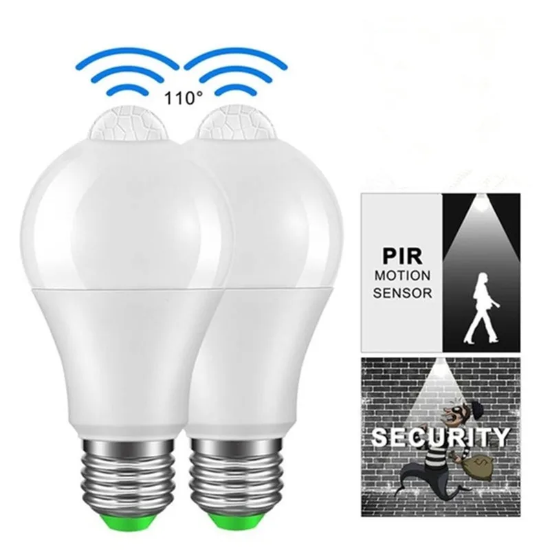PIR Motion Sensor LED Lamps E27/B22 Led Light Bulb 110V 220V Cold White Warm White 12W/18W For Toilet Garage Balcony Bathroom
PIR Motion Sensor LED Lamps E27/B22 Led Light Bulb 110V 220V Cold White Warm White 12W/18W For Toilet Garage Balcony Bathroom