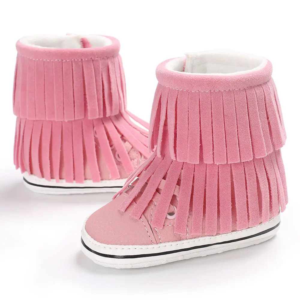 Newborn Baby Moccasins PU Tassel Prewalker Solid Fringe Baby Girl Boy Shoes Infant Toddler Soft Soled Anti-slip Warm Snow Boots
Newborn Baby Moccasins PU Tassel Prewalker Solid Fringe Baby Girl Boy Shoes Infant Toddler Soft Soled Anti-slip Warm Snow Boots