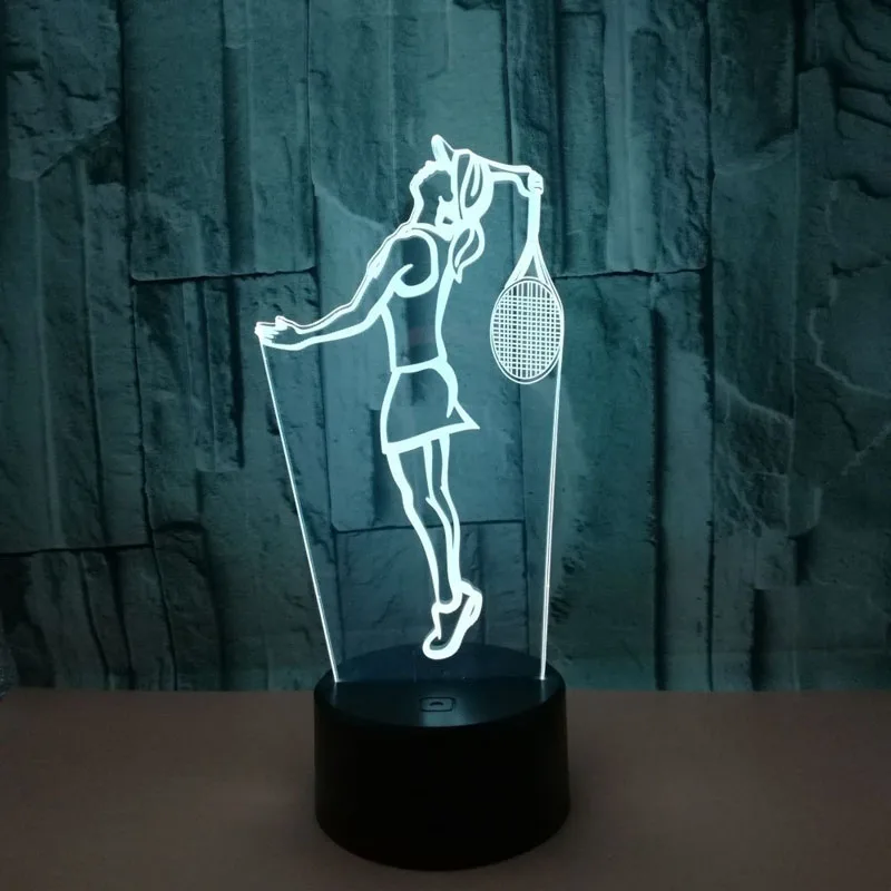 YIMIA Women Tennis Players 3D LED Night Light Novelty Gifts 7 Colors LED Desk Table Touch Base USB Lamp Kids Gift
YIMIA Women Tennis Players 3D LED Night Light Novelty Gifts 7 Colors LED Desk Table Touch Base USB Lamp Kids Gift