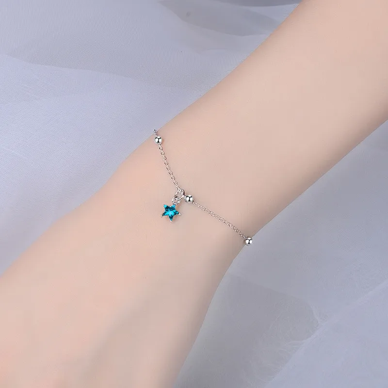 Trendy Silver 925 Bracelets For Women Jewelry Charm Blue Star Female Crystal Bracelets For Girl Party Accessories
Trendy Silver 925 Bracelets For Women Jewelry Charm Blue Star Female Crystal Bracelets For Girl Party Accessories