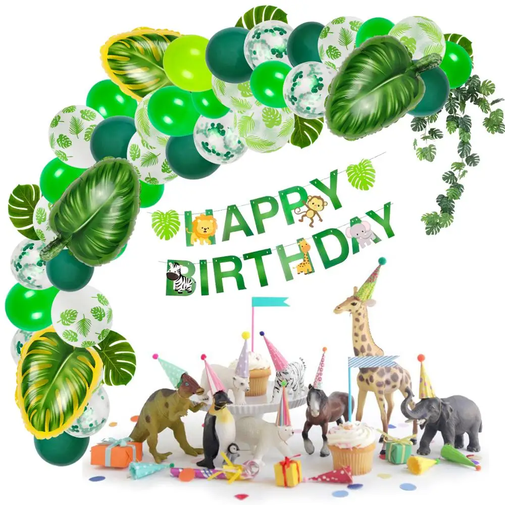 FENGRISE Dark Green Latex Balloons Palm Leaf Jungle Safari Party Decoration Hawaiian Tropical Party Wild One Birthday Party
FENGRISE Dark Green Latex Balloons Palm Leaf Jungle Safari Party Decoration Hawaiian Tropical Party Wild One Birthday Party