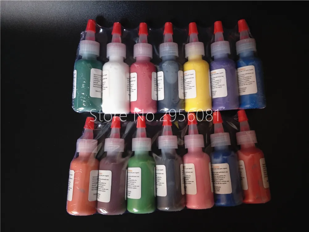 14pcs/set tattoo ink kit permanent makeup pigment mix colors 15ml/bottle(1/2OZ) tattoo paint set for body art
14pcs/set tattoo ink kit permanent makeup pigment mix colors 15ml/bottle(1/2OZ) tattoo paint set for body art