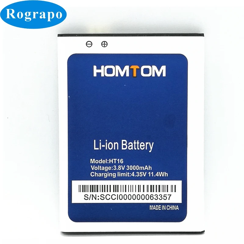 100% New 3000mAh HT 16 High Quality Replacement Battery Baterij Batterie For HOMTOM HT16 Pro Mobile Phone Accumulator
100% New 3000mAh HT 16 High Quality Replacement Battery Baterij Batterie For HOMTOM HT16 Pro Mobile Phone Accumulator