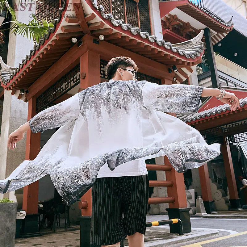 Japanese Kimono Cardigan Men 2019 Streetwear Long Shirt Male Boho Asian Clothes Beach Tops Summer Kimonos Yukata Haori FF2171
Japanese Kimono Cardigan Men 2019 Streetwear Long Shirt Male Boho Asian Clothes Beach Tops Summer Kimonos Yukata Haori FF2171