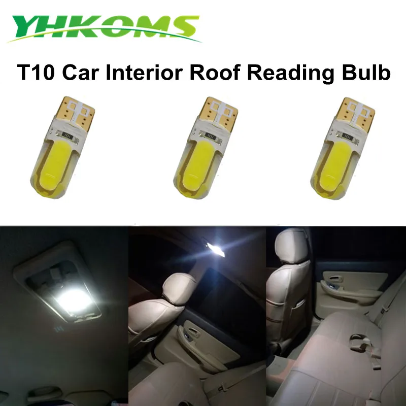Автомобильная светодиодная лампа YHKOMS T10 W5W 194 COB для внутреннего освещения