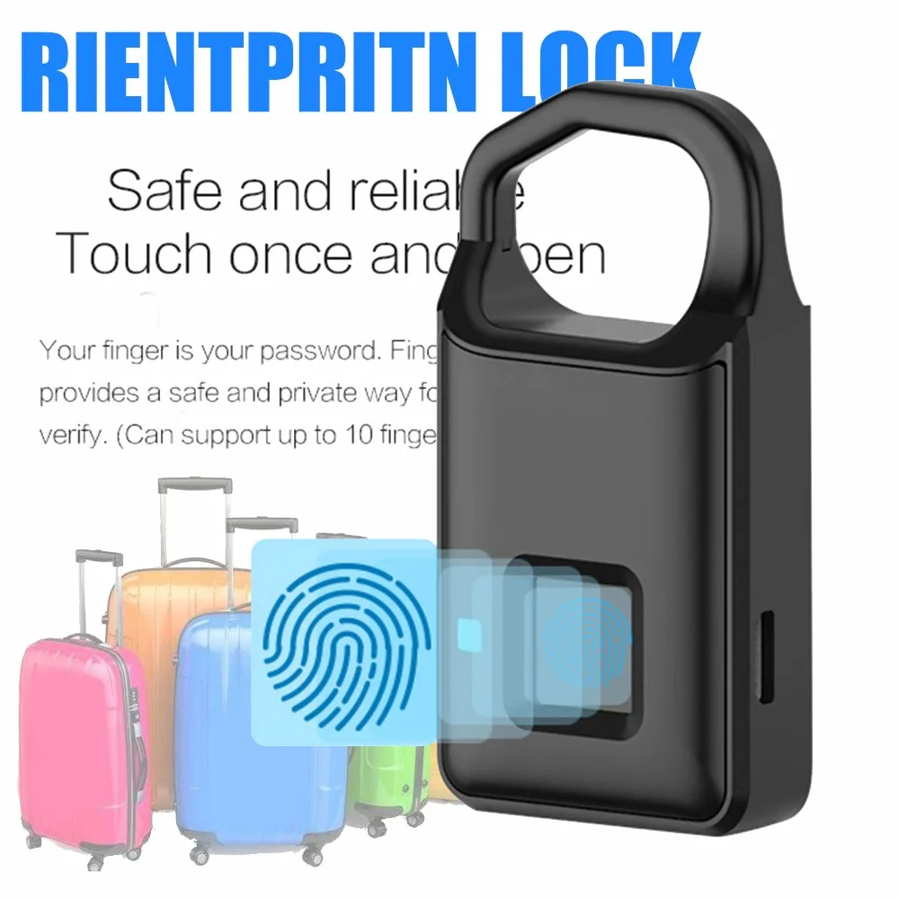 Fingerprint Padlock Smart Fingerprint Lock IP66 Waterproof Design Keyless Anti-theft Padlock Suitcase Door Lock
Fingerprint Padlock Smart Fingerprint Lock IP66 Waterproof Design Keyless Anti-theft Padlock Suitcase Door Lock
