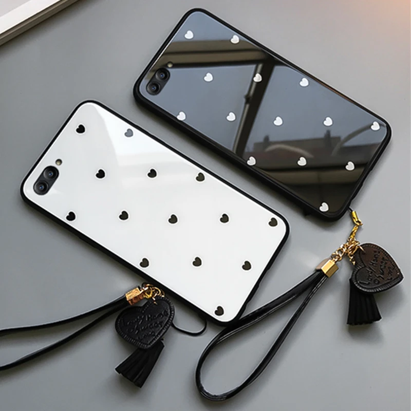 BONVAN Tempered Glass Case For Huawei Honor 9 lite 10 Lovely Heart Hard Cover For Huawei honor 10 9 V9 V10 Tassel Lanyard Cases
BONVAN Tempered Glass Case For Huawei Honor 9 lite 10 Lovely Heart Hard Cover For Huawei honor 10 9 V9 V10 Tassel Lanyard Cases