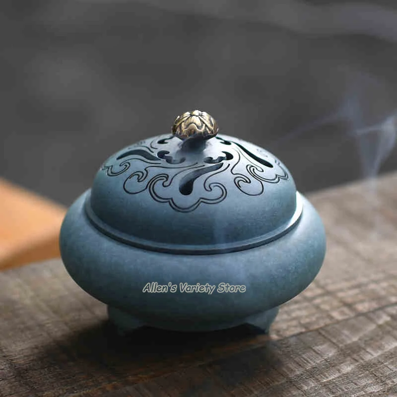 Antique bluing Metal Blue Brass Copper Coils incense Zinc Alloy Censer Thurible burner Coil Incense burner Incensory
Antique bluing Metal Blue Brass Copper Coils incense Zinc Alloy Censer Thurible burner Coil Incense burner Incensory