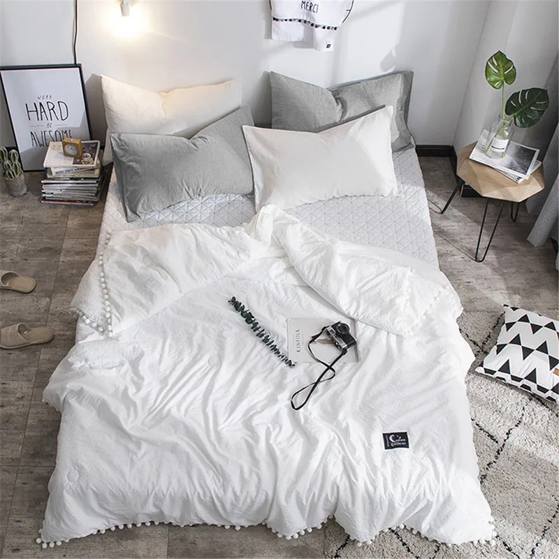 Элегантное стильное однотонное летнее одеяло с пузырьками покрывало для кровати