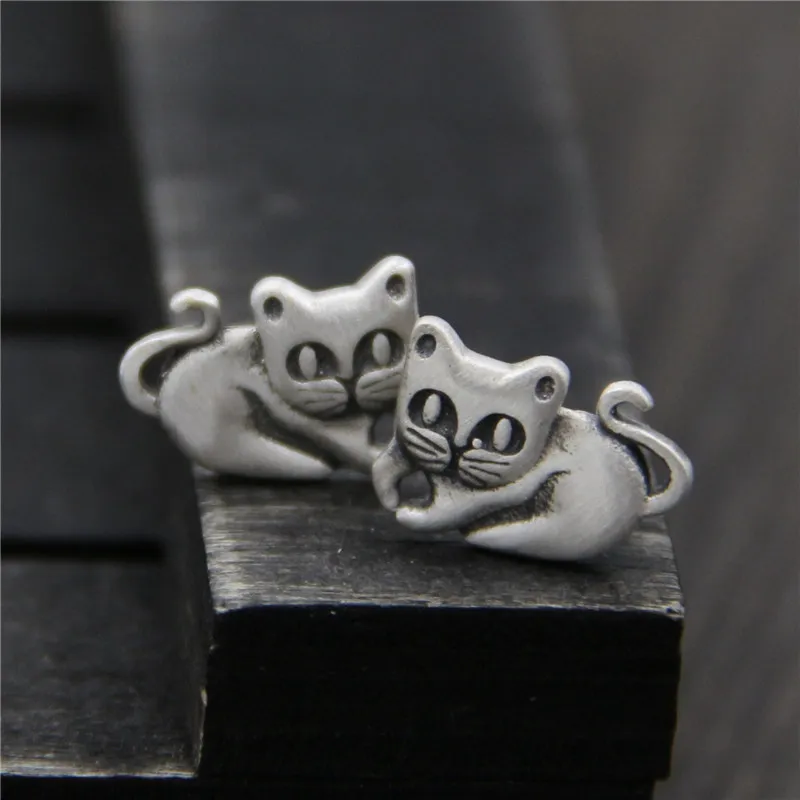 S925silver Sterling Silver Vintage Cat Earrings Silver Earrings small fresh and lovely anti allergy
S925silver Sterling Silver Vintage Cat Earrings Silver Earrings small fresh and lovely anti allergy