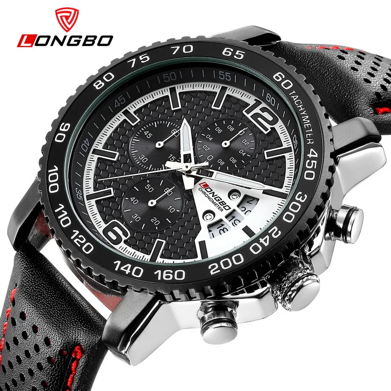 Longbo Brand Chronograph Sports Military Leather Army Analog Date Calendar Quartz Luxury Business Watches Waterproof Wrist Mens
Longbo Brand Chronograph Sports Military Leather Army Analog Date Calendar Quartz Luxury Business Watches Waterproof Wrist Mens