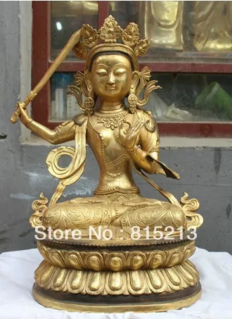 wang 000316 Chinese Tibet Tibetan Buddhism Gilt Bronze statue Manjushri Buddha Sculpture
wang 000316 Chinese Tibet Tibetan Buddhism Gilt Bronze statue Manjushri Buddha Sculpture