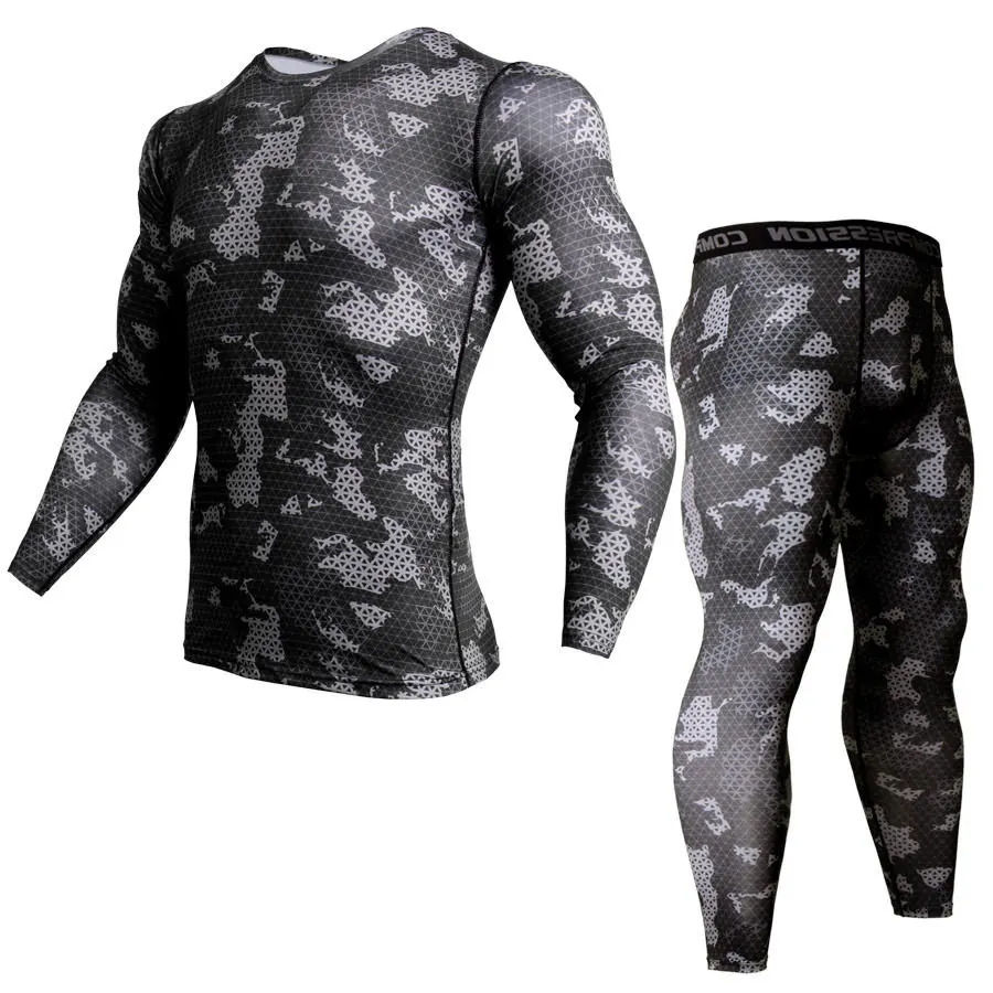 2019 Men Clothing Rashgard Kit Bodybuilding Winter Suit for Men 2 Piece Men Thermal Underwear Camouflage Tracksuit T-Shirt
2019 Men Clothing Rashgard Kit Bodybuilding Winter Suit for Men 2 Piece Men Thermal Underwear Camouflage Tracksuit T-Shirt