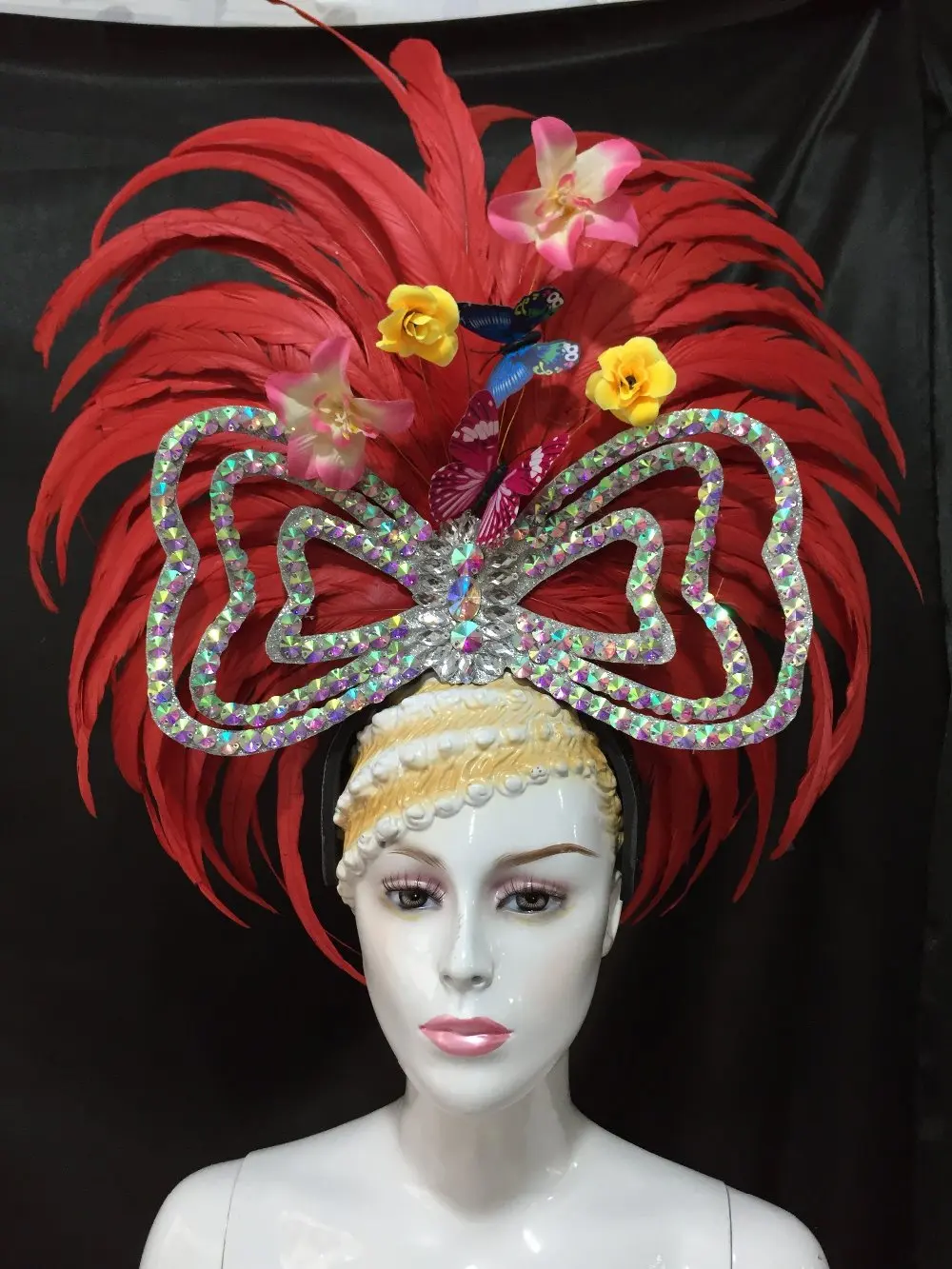 Аксессуары латинские танцы Самба модные изысканные головные уборы Перья Изящные