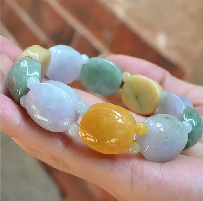 Natural A goods Jade Turtle shell bracelet three color jade Turtle shell Hand series Longevity turtle Bracelet
Natural A goods Jade Turtle shell bracelet three color jade Turtle shell Hand series Longevity turtle Bracelet