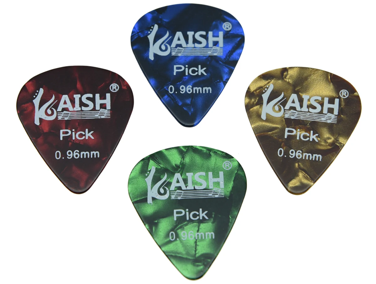 

KAISH 60pcs Smooth Acoustic Electric Guitar Pick Picks 0.96mm Thickness Celluloid Plectrum Plectrums