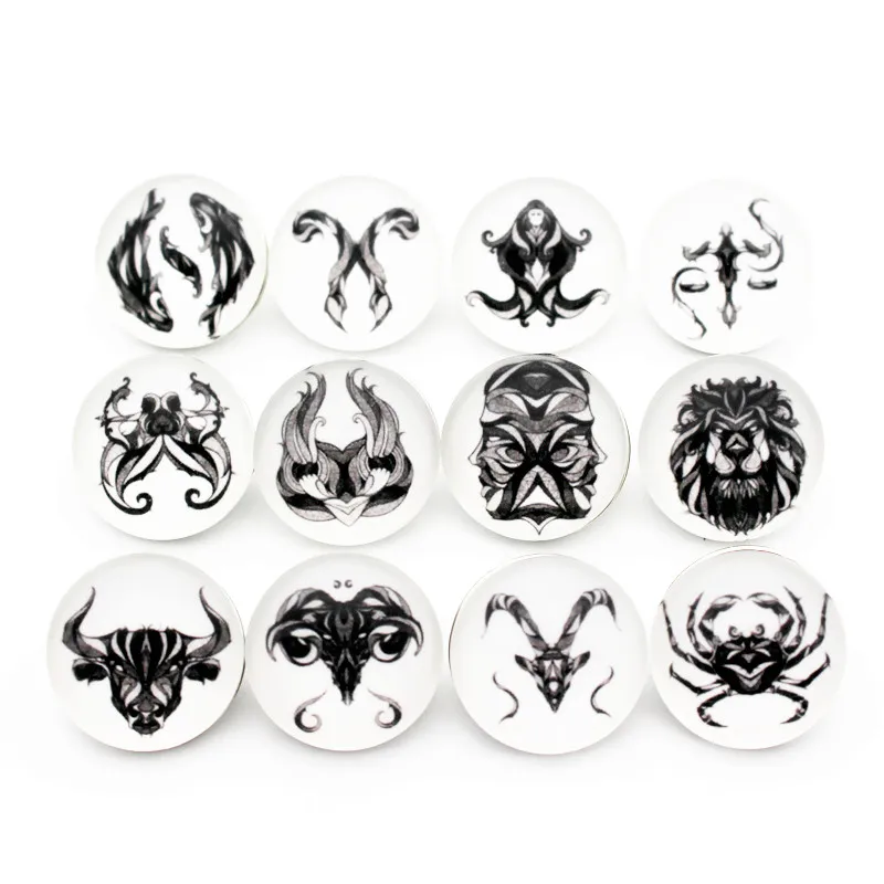 50pcs/lot jewelry plain 12 constellation Snap Button Print Glass Snap Charms Fit 18mm DIY Ginger Snap Bracelet Jewelry
50pcs/lot jewelry plain 12 constellation Snap Button Print Glass Snap Charms Fit 18mm DIY Ginger Snap Bracelet Jewelry