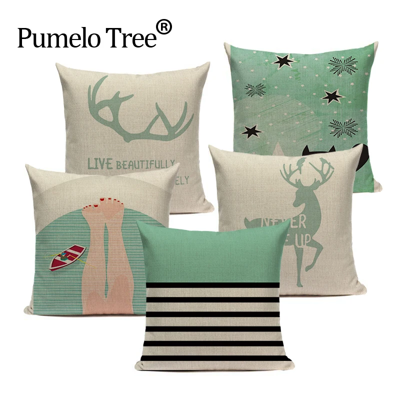 Tropical Style Linen pillow cover Animal Deer Bear Light Blue Cushion Cover Light Blue Home Car Improvement Decor Pillows
Tropical Style Linen pillow cover Animal Deer Bear Light Blue Cushion Cover Light Blue Home Car Improvement Decor Pillows
