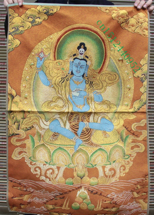 36 inch Tibetan Silk embroidery Green Tara enlightenment Goddess Thangka Paintings Mural
36 inch Tibetan Silk embroidery Green Tara enlightenment Goddess Thangka Paintings Mural