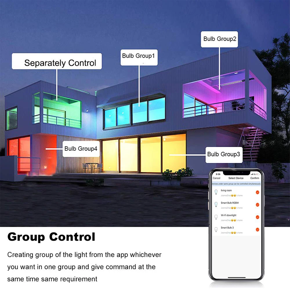 Смарт-WI-FI светодиодные лампы LED в форме свечи 6W светодиоидная лампа с