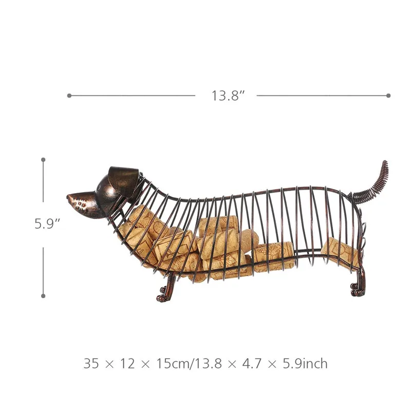 Metal Dog Animal Figurines Dachshund Wine Cork Container Modern Artificial Iron Craft Home Decoration Accessories Gift R462
Metal Dog Animal Figurines Dachshund Wine Cork Container Modern Artificial Iron Craft Home Decoration Accessories Gift R462