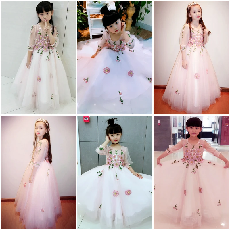 Royal Kids Girl Princess Dress Long Sleeve Embroidery Ball Gown Floor Length Flower Girls Dresses Communion Dress Pageant A74
Royal Kids Girl Princess Dress Long Sleeve Embroidery Ball Gown Floor Length Flower Girls Dresses Communion Dress Pageant A74