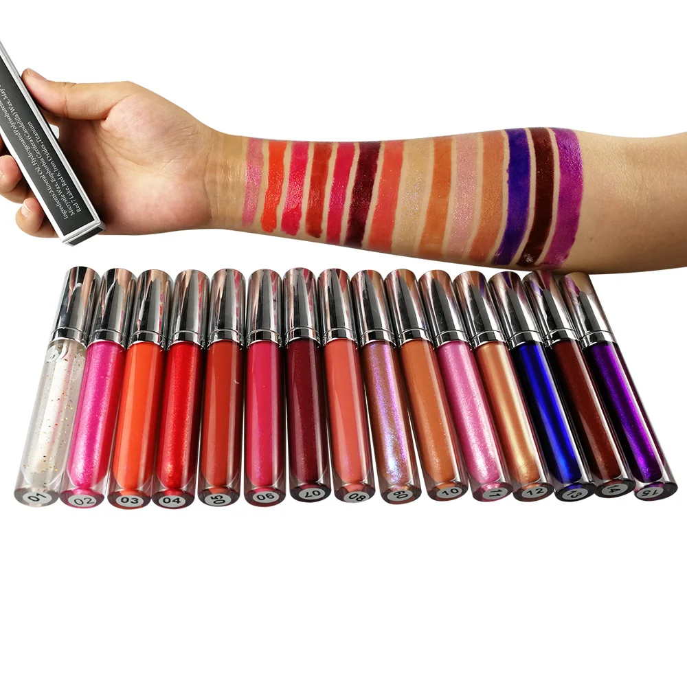 Wholesale Waterproof Liquid Lip Gloss Lipgloss 15 colors shimmer glossy lip gloss lipstick Clear lip Gloss Makeup Lipsticks 50
Wholesale Waterproof Liquid Lip Gloss Lipgloss 15 colors shimmer glossy lip gloss lipstick Clear lip Gloss Makeup Lipsticks 50