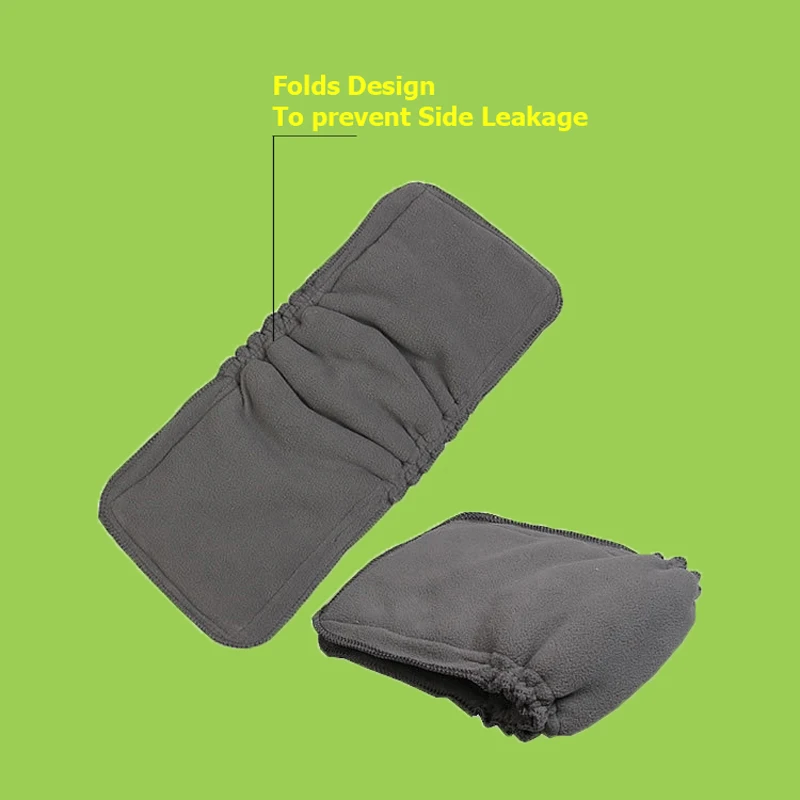 Baby Care Newborn Bamboo Diaper Inserts Washable Liner Toddler Infant 5 Layers Charcoal Nappies Reuseable Changing Mat | Мать и ребенок