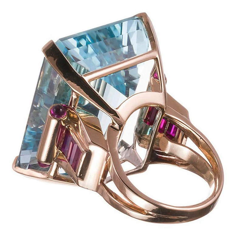 Big CZ Cubic Zircon Stone Rings Rose Gold Color Rings For Women Fashion Jewelry Day Gift
Big CZ Cubic Zircon Stone Rings Rose Gold Color Rings For Women Fashion Jewelry Day Gift
