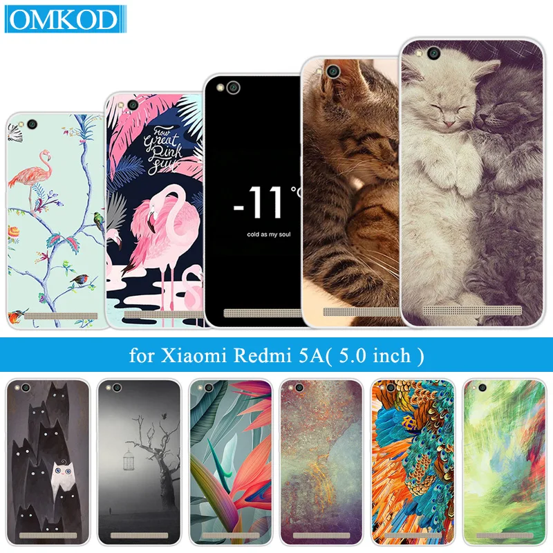 5 0 дюйма для Xiaomi Redmi 5A ультратонкие силиконовые Фламинго чехлы телефонов